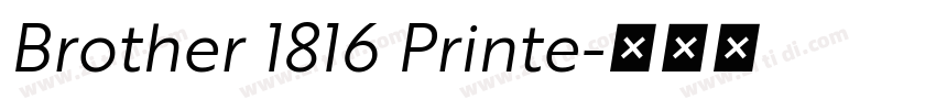 Brother 1816 Printe字体转换